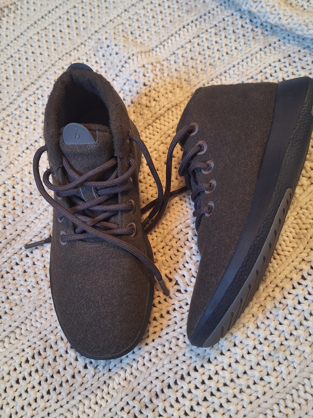 allbirds Men’s Dark Brown Wool High-Top Sneakers Mens Size 8